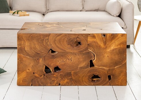 Diivanilaud SQUARE tiigipuu, 90x60xH50 cm