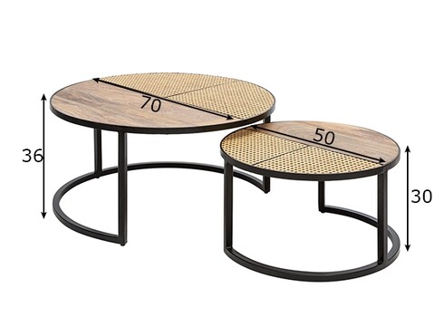 Diivanilaudade komplekt VIENNA mango