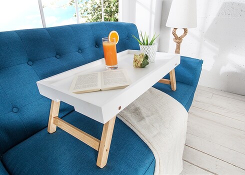 Abilaud SCANDINAVIA valge / tamm, 60x35xH30 cm