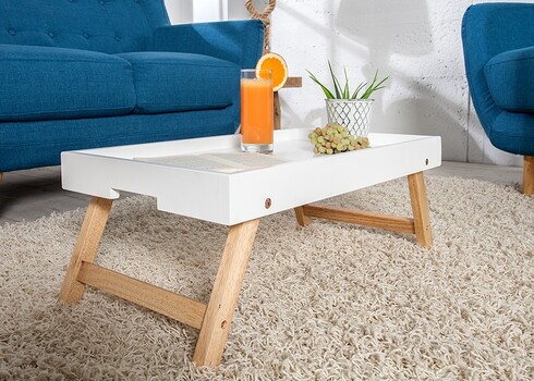 Abilaud SCANDINAVIA valge / tamm, 60x35xH30 cm