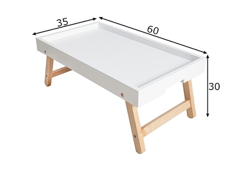 Abilaud SCANDINAVIA valge / tamm, 60x35xH30 cm