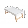 Abilaud SCANDINAVIA valge / tamm, 60x35xH30 cm