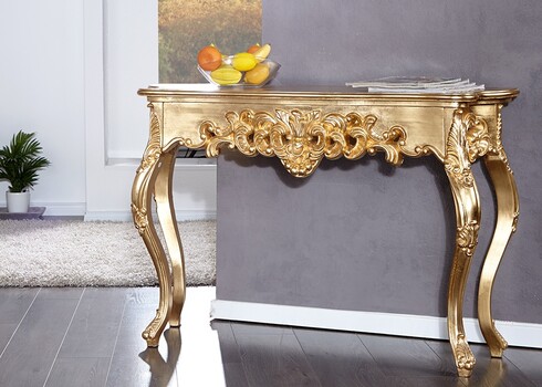 Konsoollaud VENICE kuldne, 110x35xH75 cm