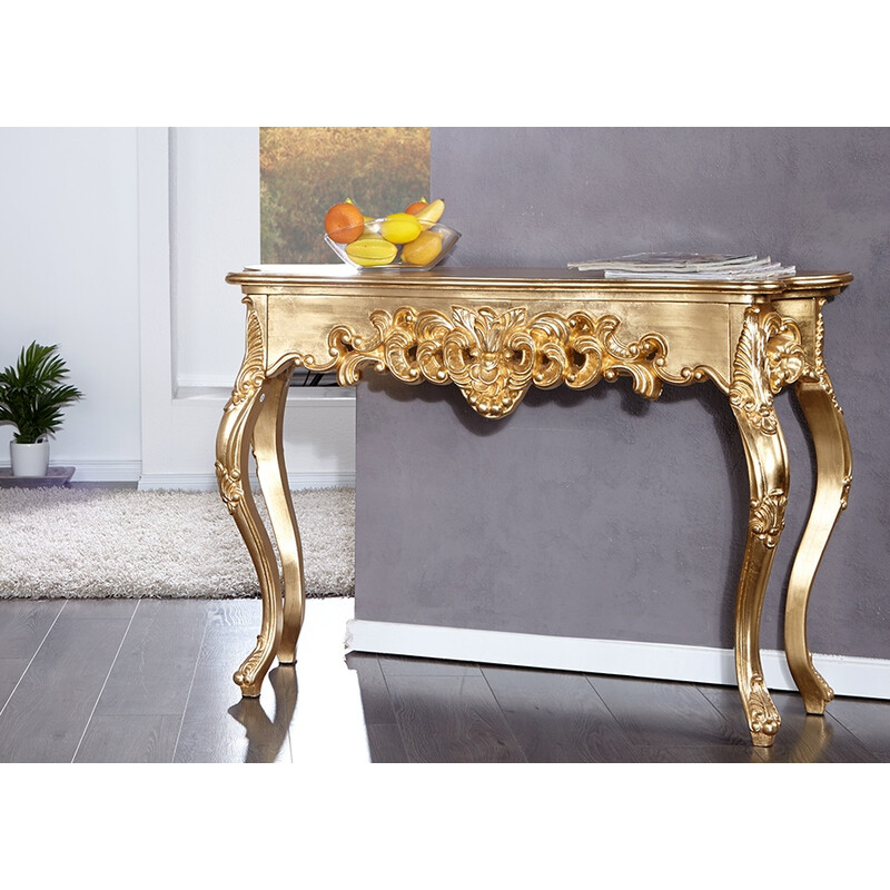 Konsoollaud VENICE kuldne, 110x35xH75 cm