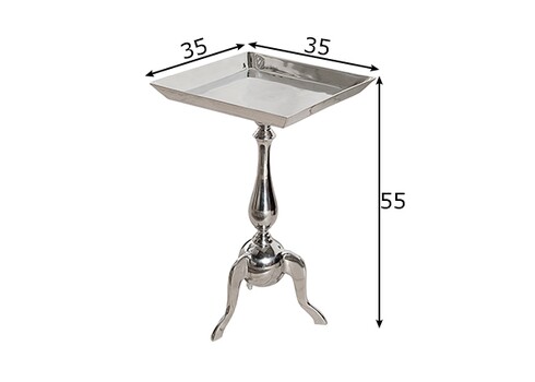 Abilaud JARDIN hõbe, 35x35xH55 cm