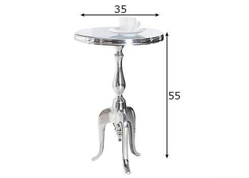 Abilaud JARDIN hõbe, 35x35xH55 cm