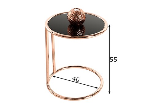 Abilaud  ART DECO must /  vask, D40xH55 cm