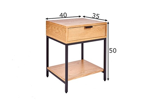 Abilaud ELEMENTS tamm / must, 30x35xH50 cm