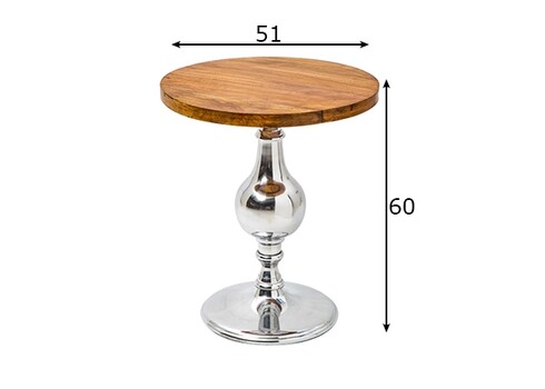 Abilaud EXTRAVAGANCIA mango / hõbe, 51x51xH60 cm