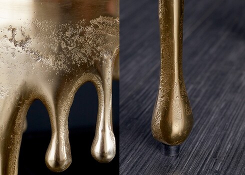 Abilaud LIQUID LINE kuldne, 37x37xH51 cm