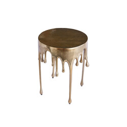 Abilaud LIQUID LINE kuldne, 37x37xH51 cm