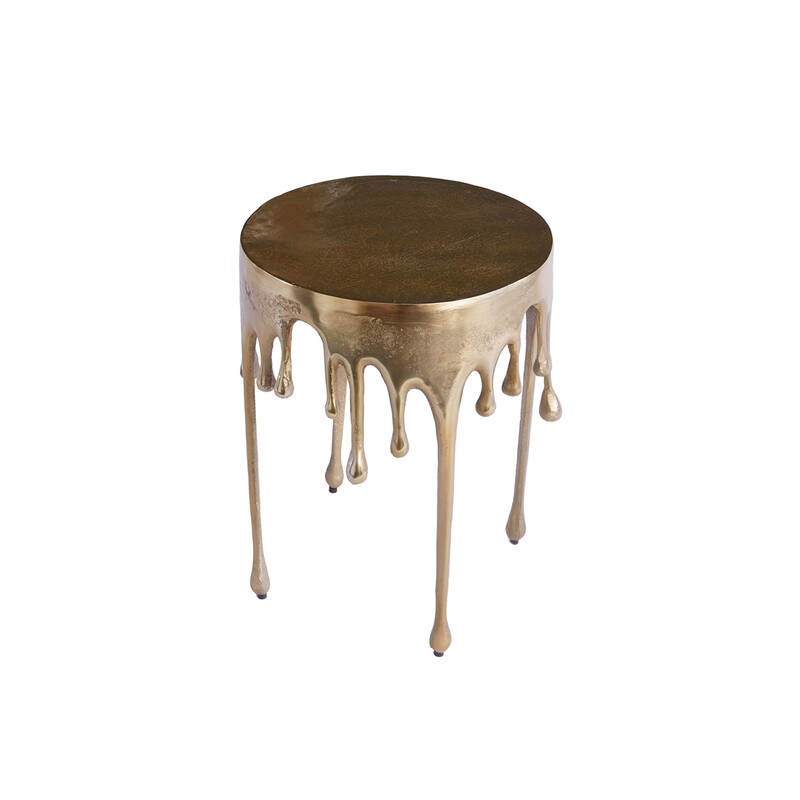 Abilaud LIQUID LINE kuldne, 37x37xH51 cm