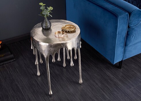 Abilaud LIQUID LINE hõbe, 37x37xH51 cm