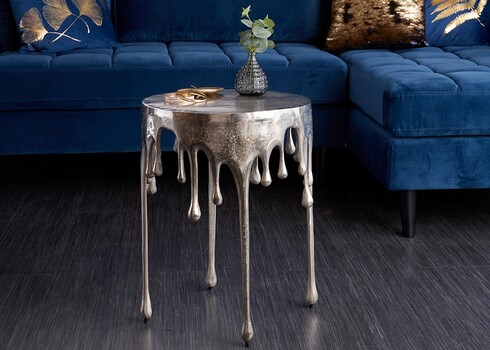 Abilaud LIQUID LINE hõbe, 37x37xH51 cm