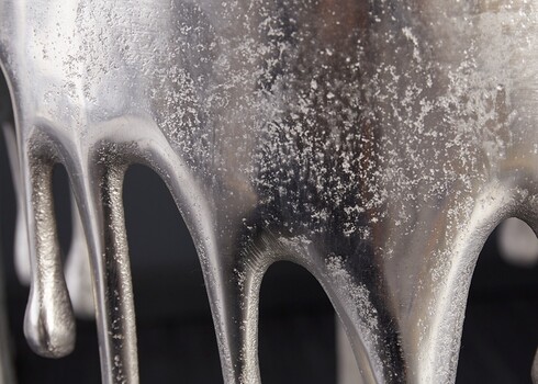 Abilaud LIQUID LINE hõbe, 37x37xH51 cm