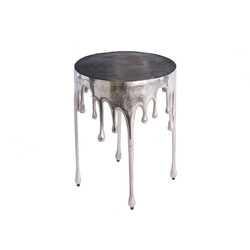 Abilaud LIQUID LINE hõbe, 37x37xH51 cm