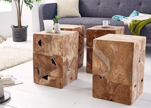 Abilaud SQUARE tiigipuu, 30x30xH45 cm