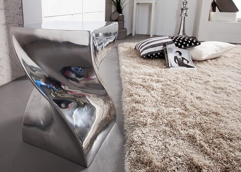 Abilaud TWIST hõbe, 30x30xH45 cm