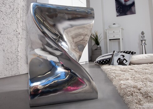 Abilaud TWIST hõbe, 30x30xH45 cm