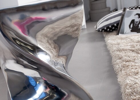 Abilaud TWIST hõbe, 30x30xH45 cm