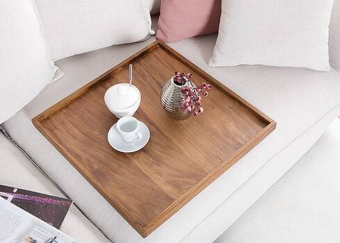 Kandik MAKASSAR sheesham, 50x50xH3 cm