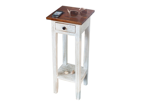 Abilaud LA FLEUR valge / mahagon, 25x30xH75 cm