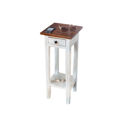 Abilaud LA FLEUR valge / mahagon, 25x30xH75 cm