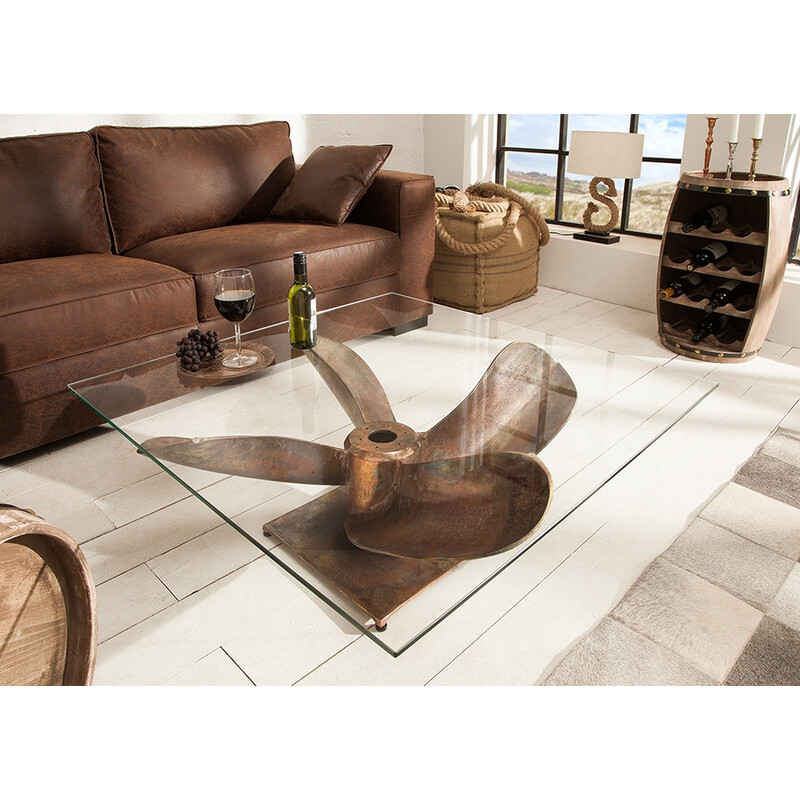 Diivanilaud OCEAN antiikne vask, 85x85xH35 cm