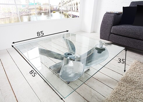 Diivanilaud OCEAN hõbe, 85x85xH35 cm