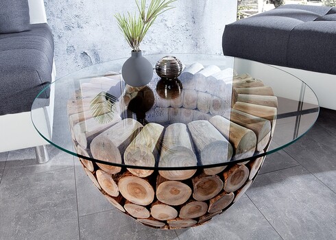 Diivanilaud PURE NATURE tiigipuu, 70x70xH40 cm