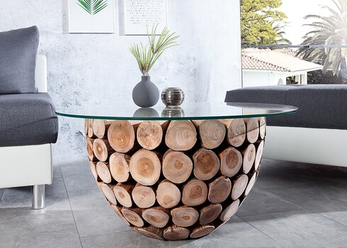 Diivanilaud PURE NATURE tiigipuu, 70x70xH40 cm