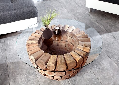 Diivanilaud PURE NATURE tiigipuu, 70x70xH40 cm