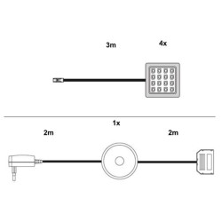 LED-valgustus riiuli alla, 3 tk