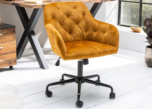 Kontoritool DUTCH COMFORT sinepikollane, 60x65xH80-89 cm