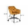 Kontoritool DUTCH COMFORT sinepikollane, 60x65xH80-89 cm