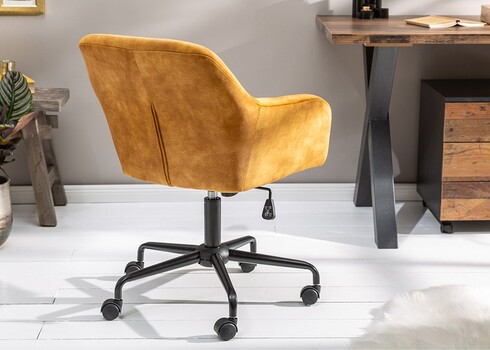 Kontoritool DUTCH COMFORT sinepikollane, 60x65xH80-89 cm