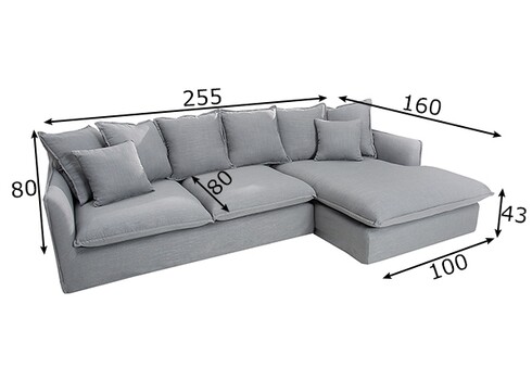 Nurgadiivan HEAVEN hall, 255x160xH80 cm