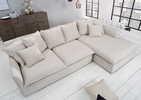 Nurgadiivan HEAVEN valge, 255x160xH80 cm