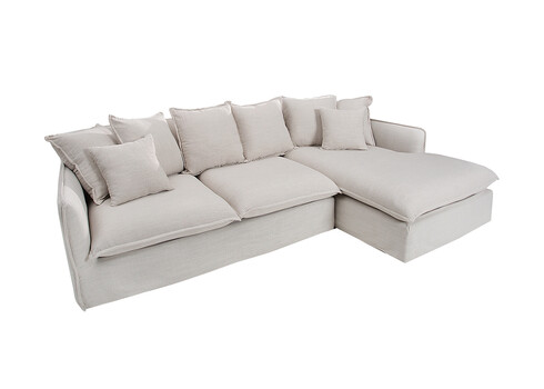 Nurgadiivan HEAVEN valge, 255x160xH80 cm