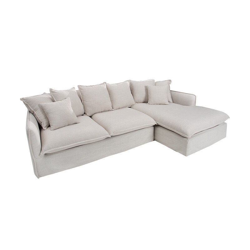 Nurgadiivan HEAVEN valge, 255x160xH80 cm