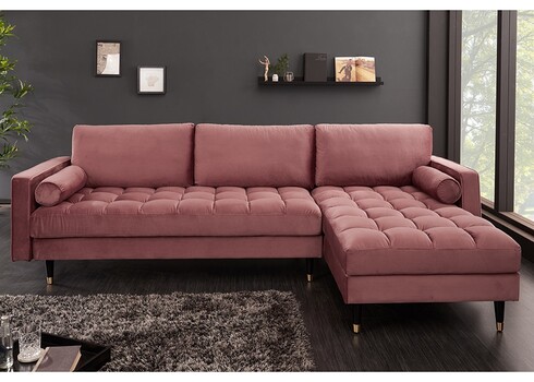 Nurgadiivan VELVET II vanaroosa, 260x83xH85 cm