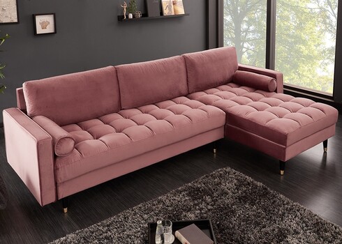 Nurgadiivan VELVET II vanaroosa, 260x83xH85 cm