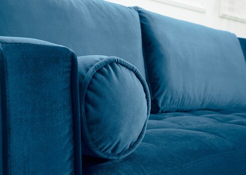 Nurgadiivan VELVET II tumesinine, 260x83xH85 cm