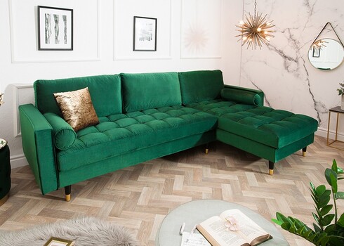 Nurgadiivan VELVET II roheline, 260x83xH85 cm