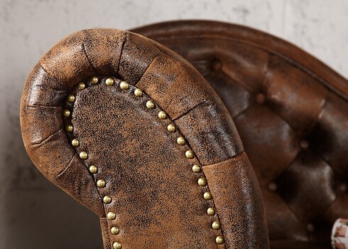 Lamamisdiivan CHESTERFIELD antiikpruun, 170x60xH80 cm