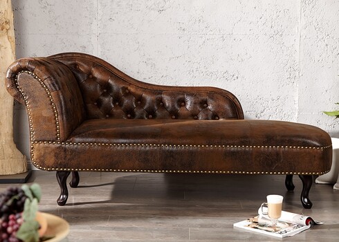 Lamamisdiivan CHESTERFIELD antiikpruun, 170x60xH80 cm
