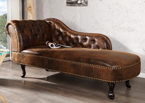 Lamamisdiivan CHESTERFIELD antiikpruun, 170x60xH80 cm