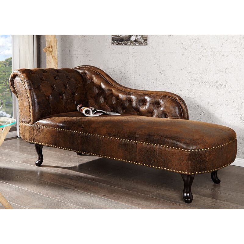 Lamamisdiivan CHESTERFIELD antiikpruun, 170x60xH80 cm