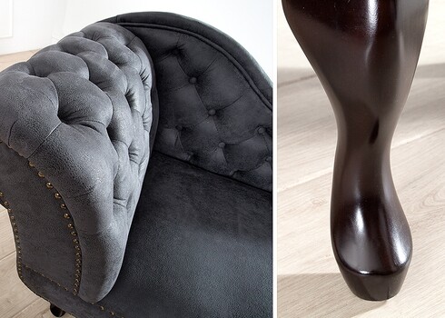 Lamamisdiivan CHESTERFIELD antiikhall, 170x60xH80 cm