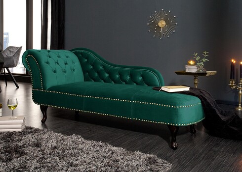 Lamamisdiivan CHESTERFIELD roheline, 170x60xH80 cm